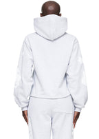 Sp5der Women's Cropped Beluga Hoodie - Heather Grey