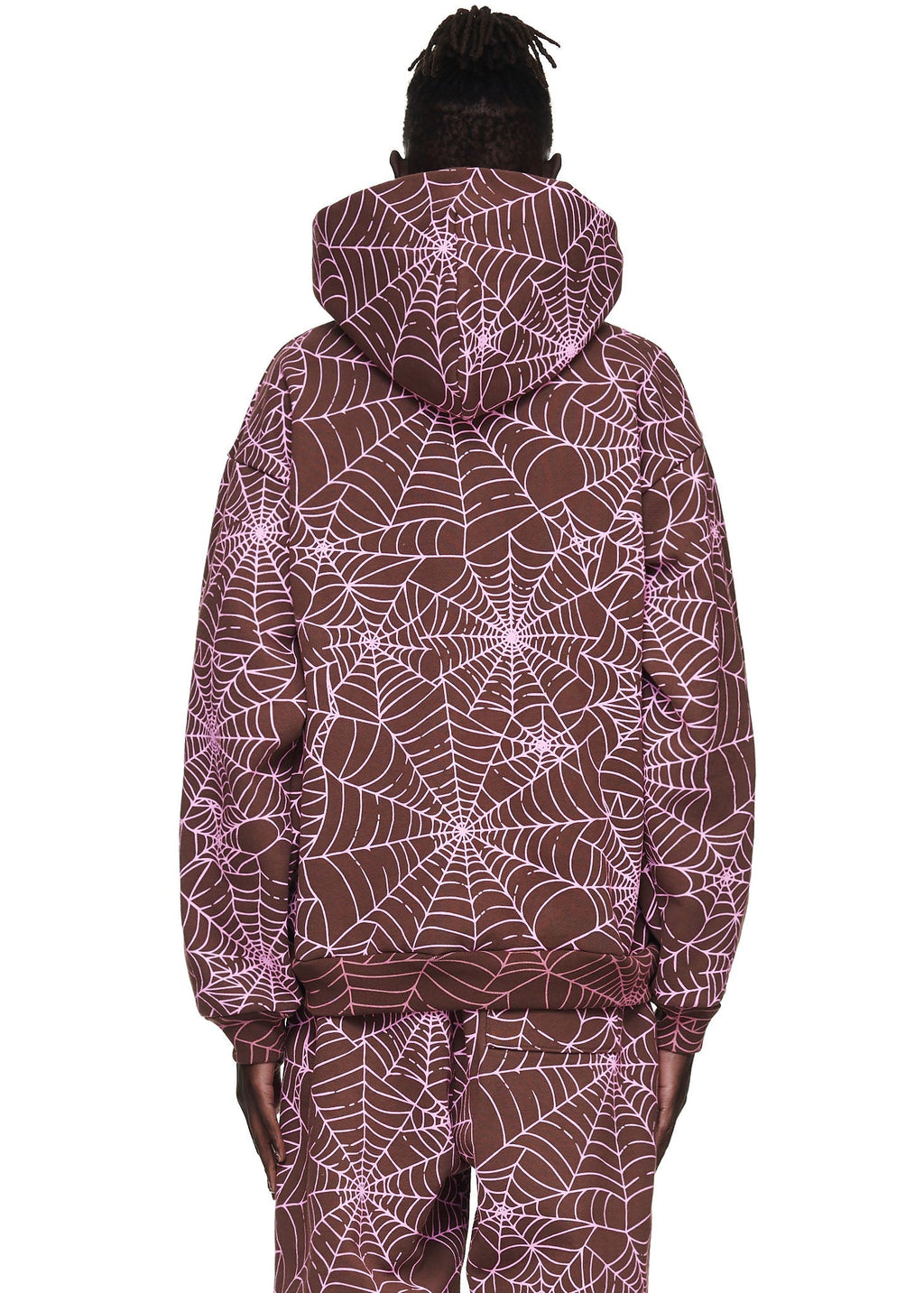 Sp5der Aop Hoodie - Brown