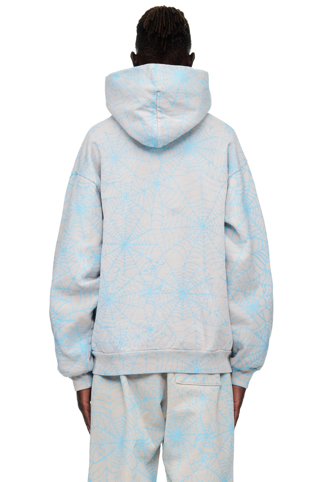 Sp5der Aop Web Hoodie - Heather Grey