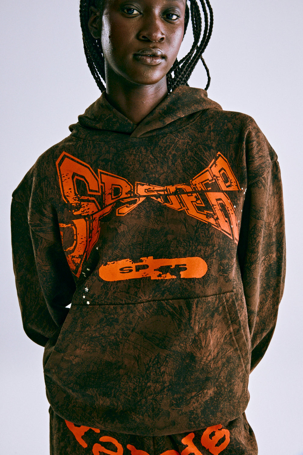 Sp5der T&f Tree Camo Hoodie - Brown