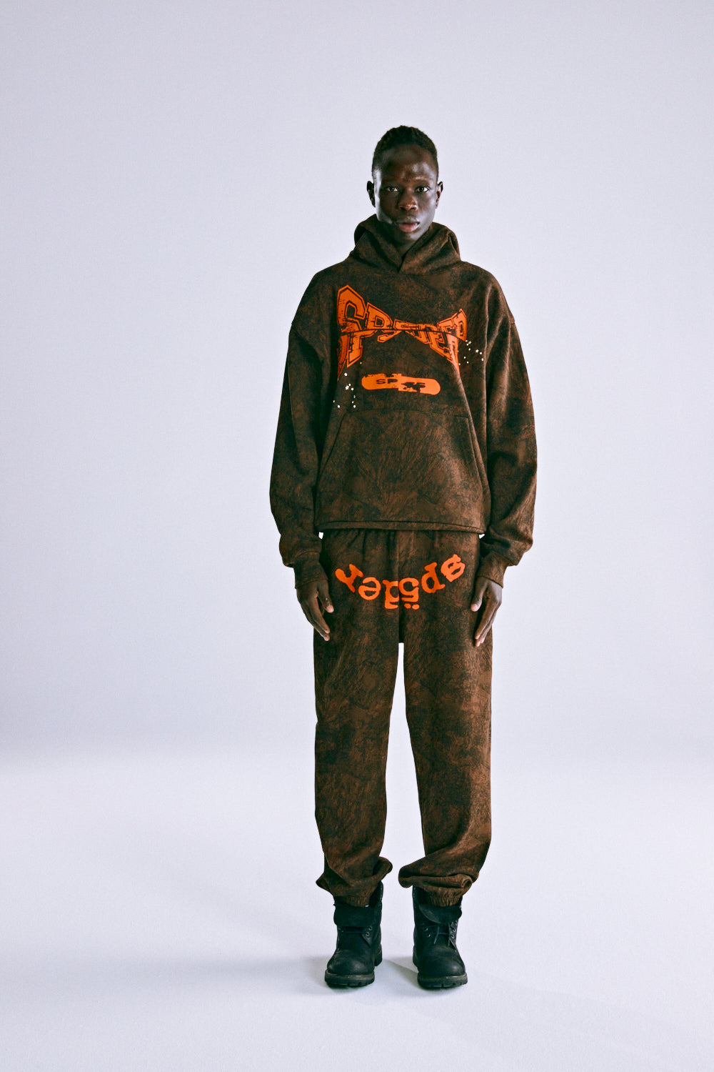 Sp5der T&f Tree Camo Hoodie - Brown