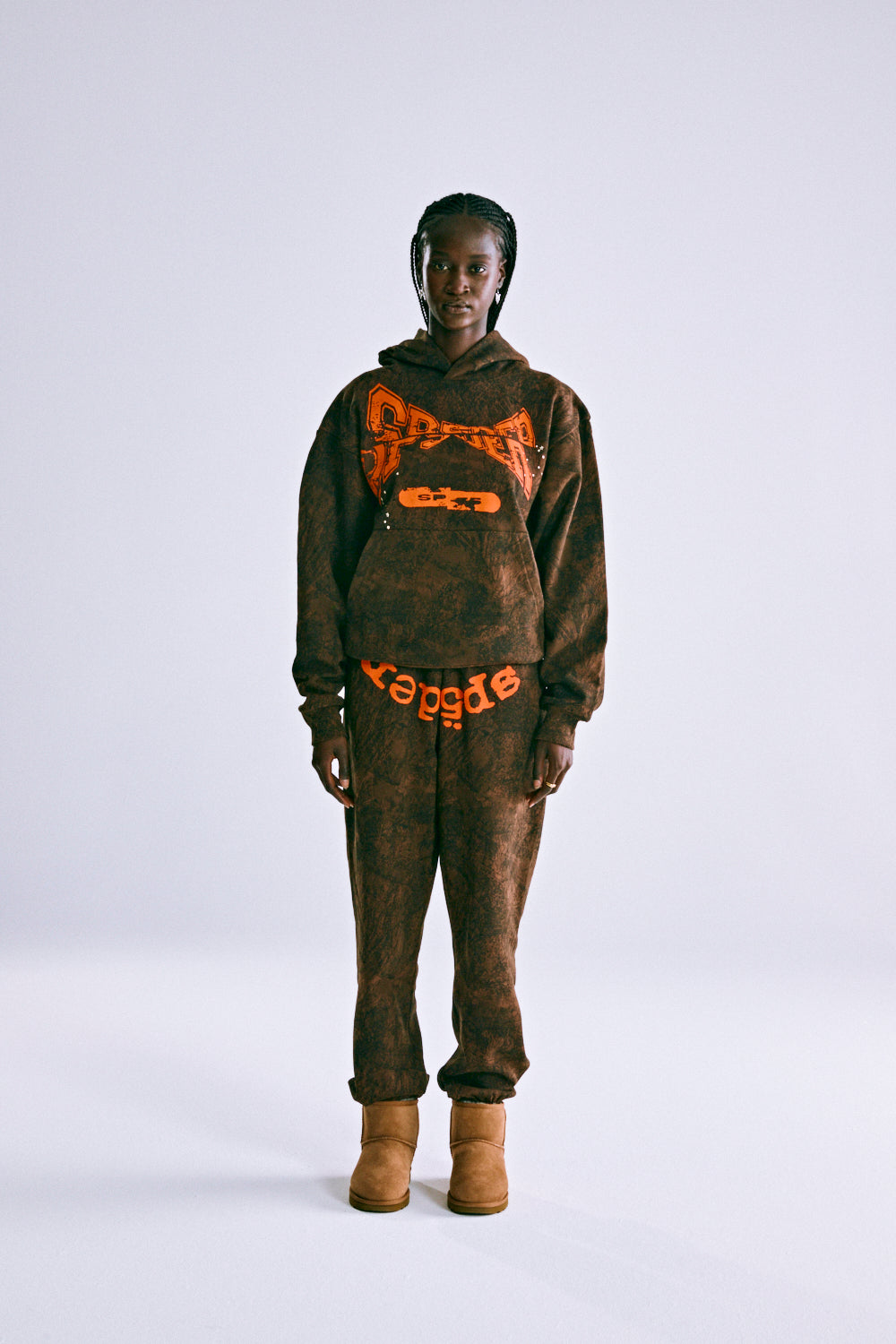 Sp5der T&f Tree Camo Hoodie - Brown