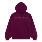 Sp5der Nocturnal Highway Hoodie - Burgundy
