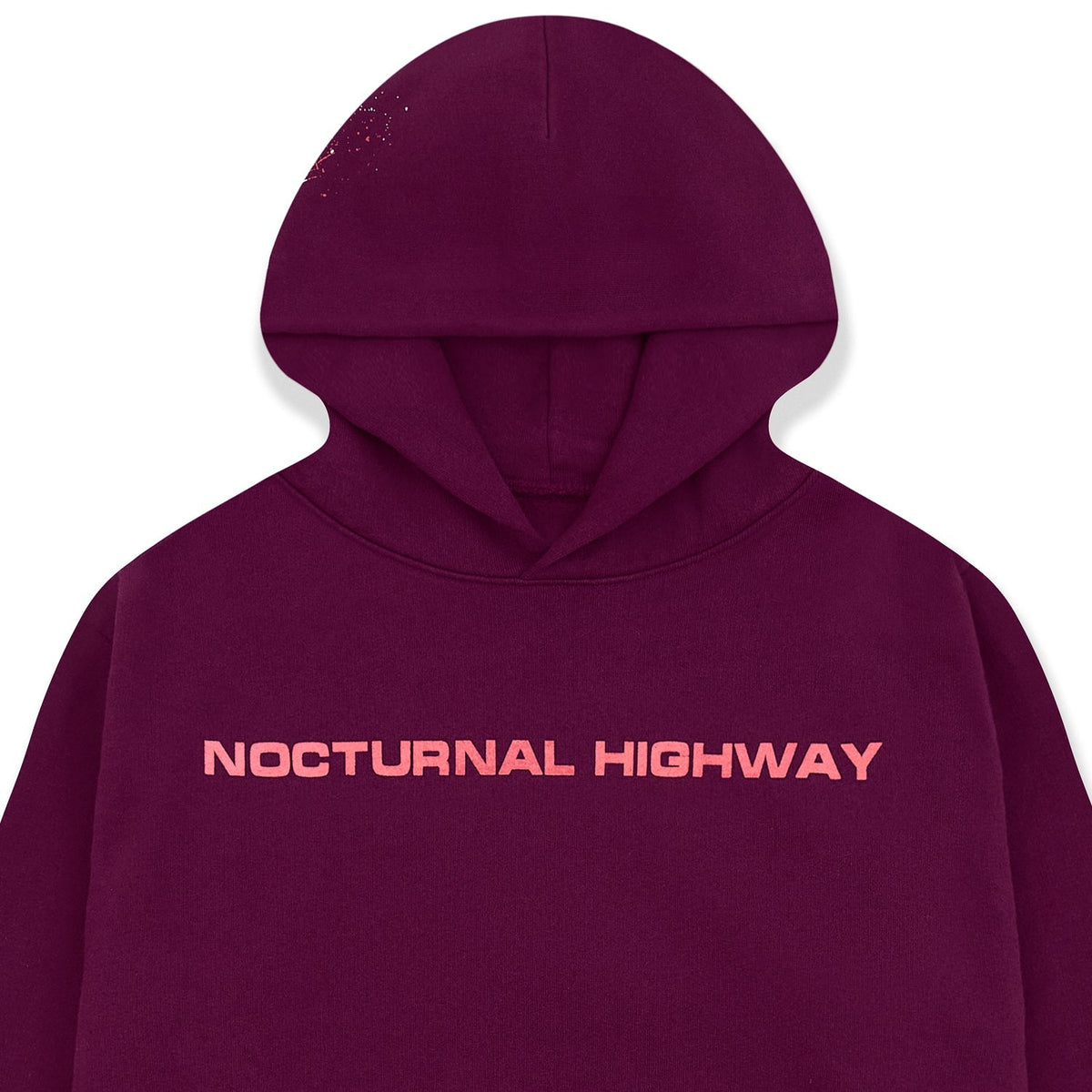 Sp5der Nocturnal Highway Hoodie - Burgundy