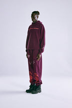 Sp5der Nocturnal Highway Hoodie - Burgundy