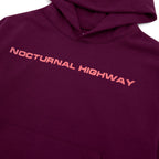 Sp5der Nocturnal Highway Hoodie - Burgundy