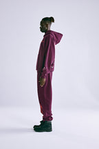 Sp5der Nocturnal Highway Hoodie - Burgundy