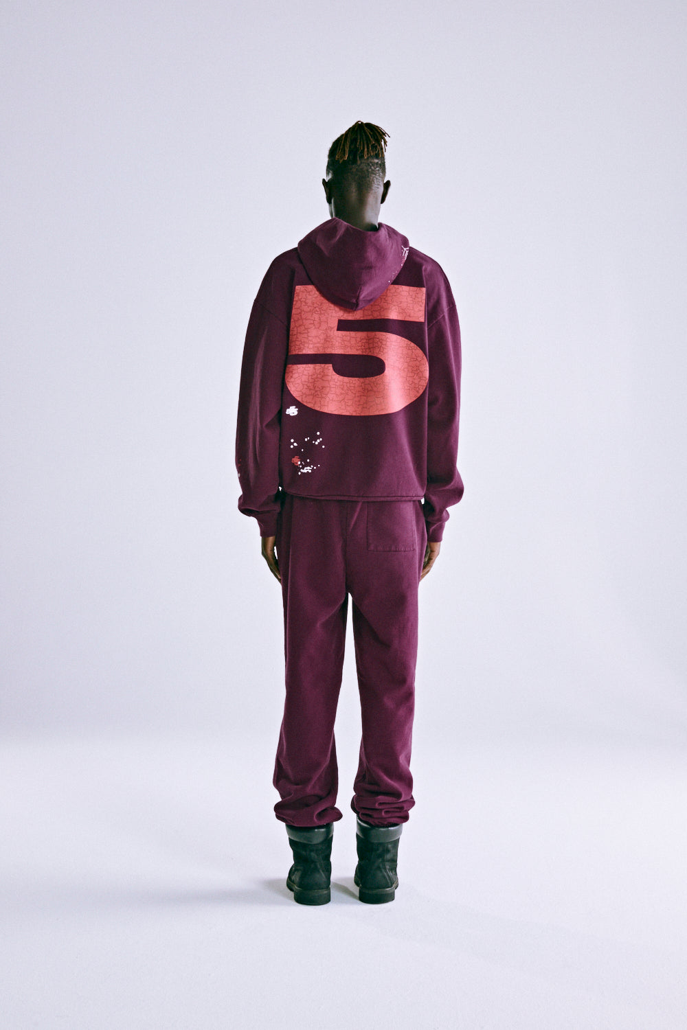 Sp5der Nocturnal Highway Hoodie - Burgundy