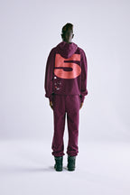 Sp5der Nocturnal Highway Hoodie - Burgundy