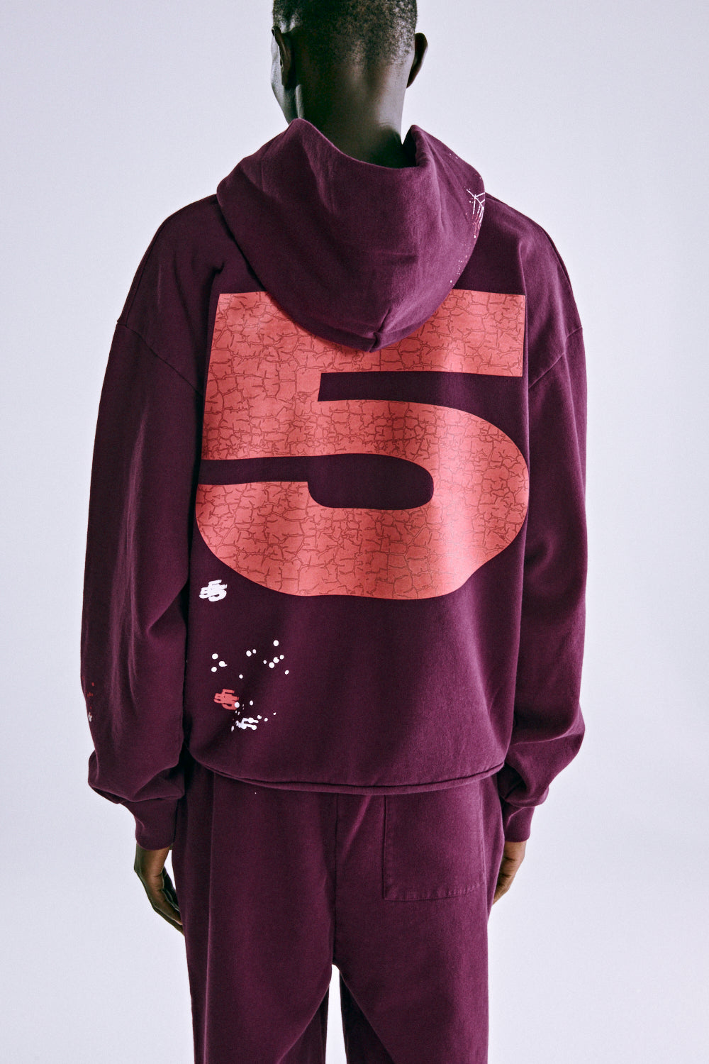 Sp5der Nocturnal Highway Hoodie - Burgundy
