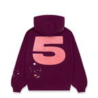 Sp5der Nocturnal Highway Hoodie - Burgundy