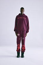 Sp5der Nocturnal Highway Hoodie - Burgundy