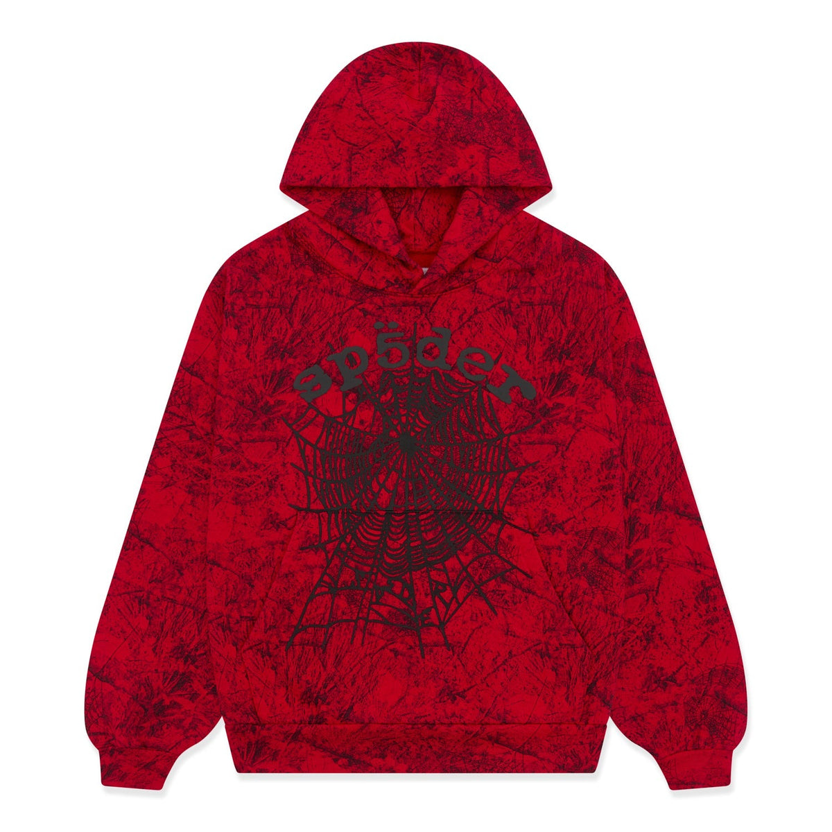 Sp5der Og Tree Camo Hoodie - Red