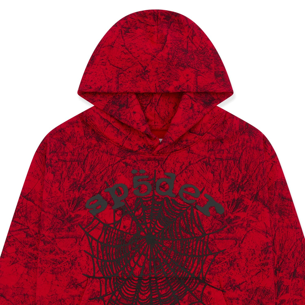 Sp5der Og Tree Camo Hoodie - Red