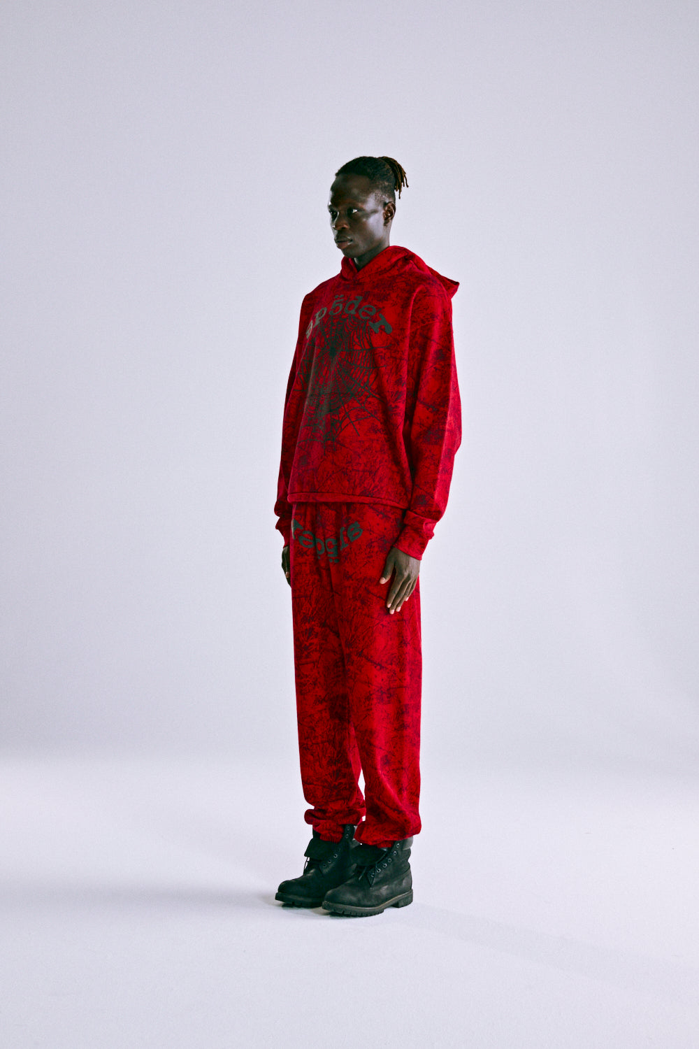 Sp5der Og Tree Camo Hoodie - Red