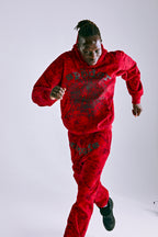 Sp5der Og Tree Camo Hoodie - Red