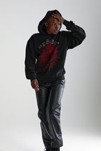 Sp5der Rhinestone Og Web V2 Hoodie - Black