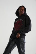 Sp5der Rhinestone Og Web V2 Hoodie - Black