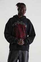 Sp5der Rhinestone Og Web V2 Hoodie - Black
