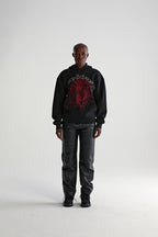 Sp5der Rhinestone Og Web V2 Hoodie - Black