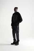 Sp5der Og Web Studded Zip Hoodie - Black