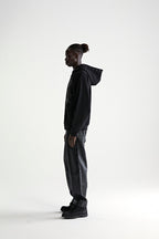 Sp5der Og Web Studded Zip Hoodie - Black