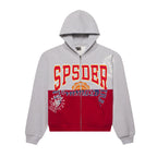 Sp5der Campers Field Zip Hoodie - Heather Grey