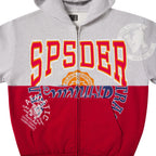 Sp5der Campers Field Zip Hoodie - Heather Grey