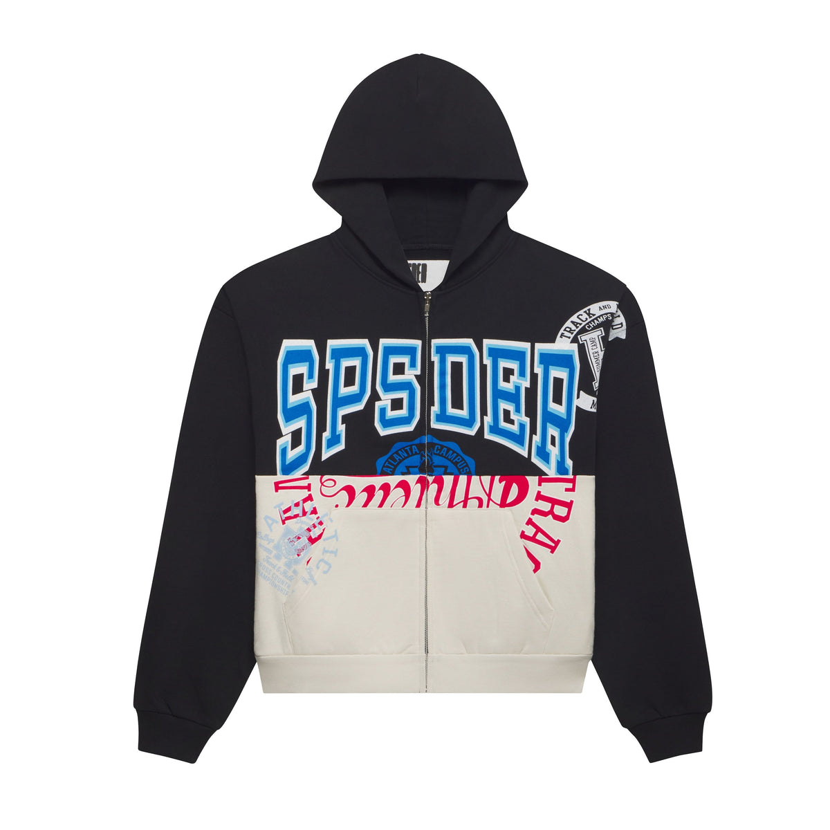 Sp5der Campers Field Zip Hoodie - Onyx