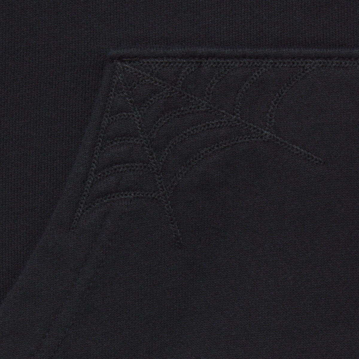 Sp5der Overprint Zip Hoodie - Onyx