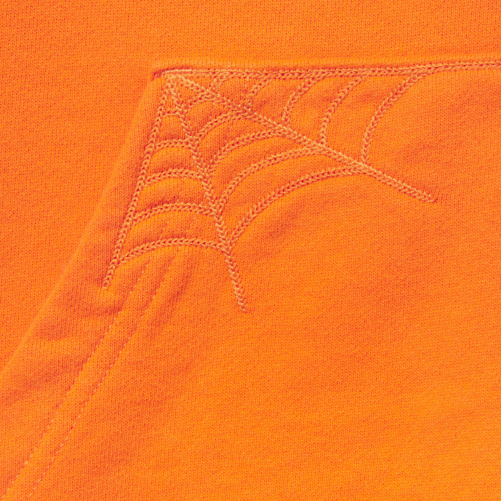 Sp5der Overprint Zip Hoodie - Tangerine