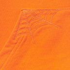 Sp5der Overprint Zip Hoodie - Tangerine
