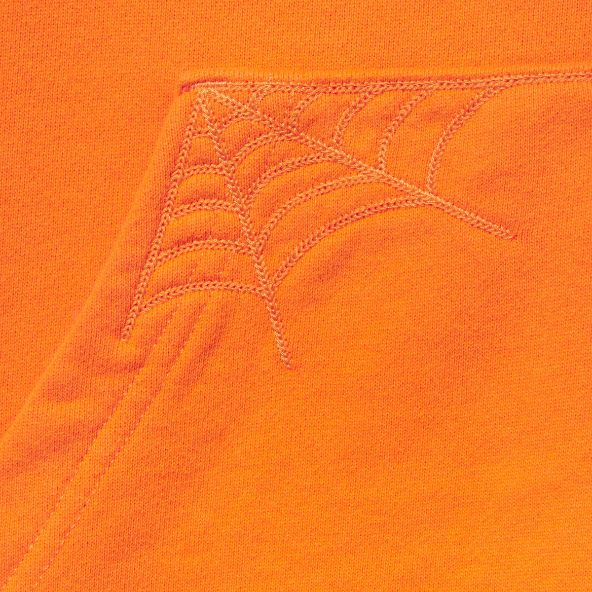 Sp5der Overprint Zip Hoodie - Tangerine