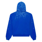 Sp5der Heavy Web Full Zip Hoodie - Tory Blue