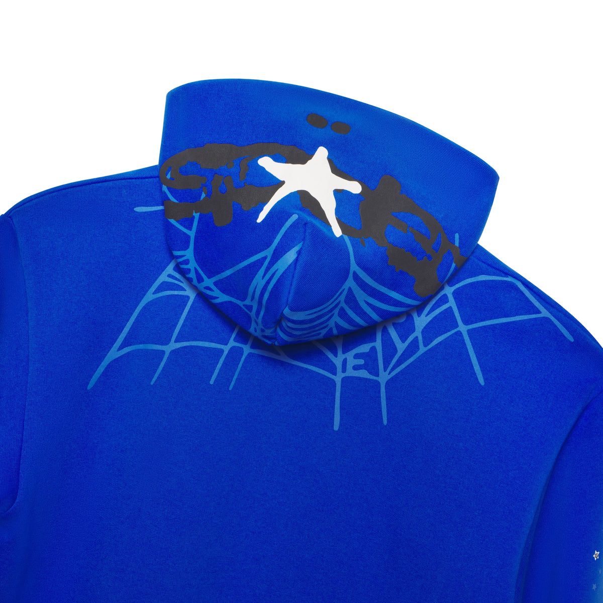 Sp5der Heavy Web Full Zip Hoodie - Tory Blue