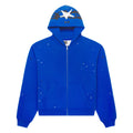 Sp5der Heavy Web Full Zip Hoodie - Tory Blue