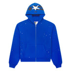 Sp5der Heavy Web Full Zip Hoodie - Tory Blue
