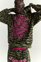 Sp5der Og Web V2 Tiger Camo Hoodie - Tiger Camo