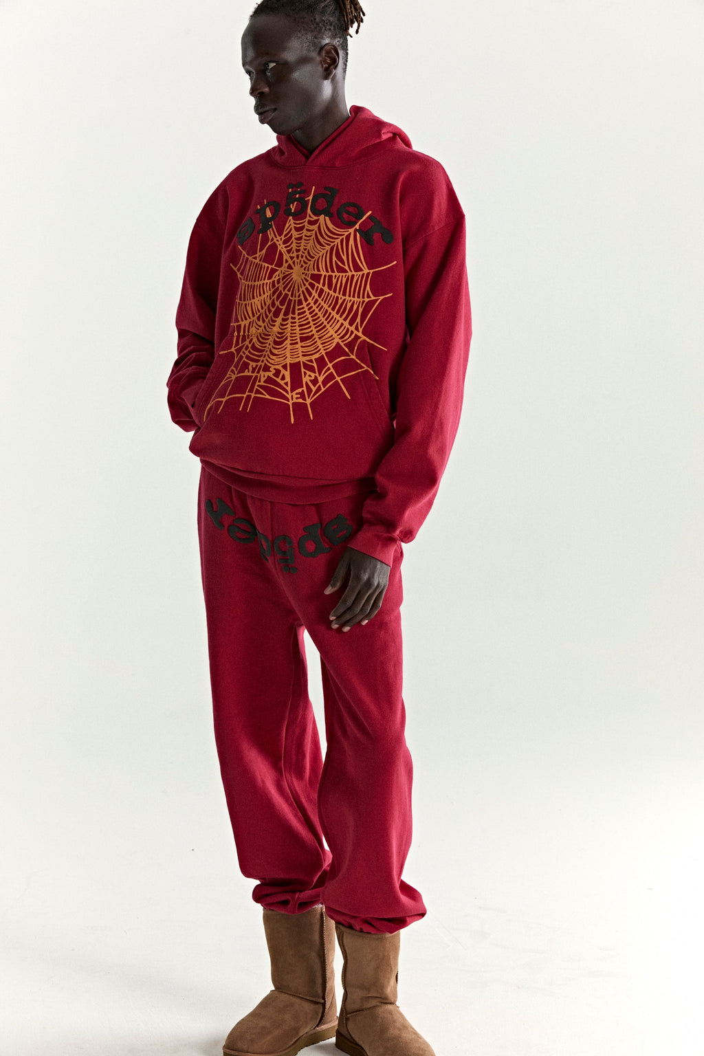 Sp5der Og Web V2 Hoodie - Red