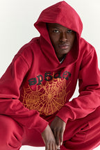 Sp5der Og Web V2 Hoodie - Red