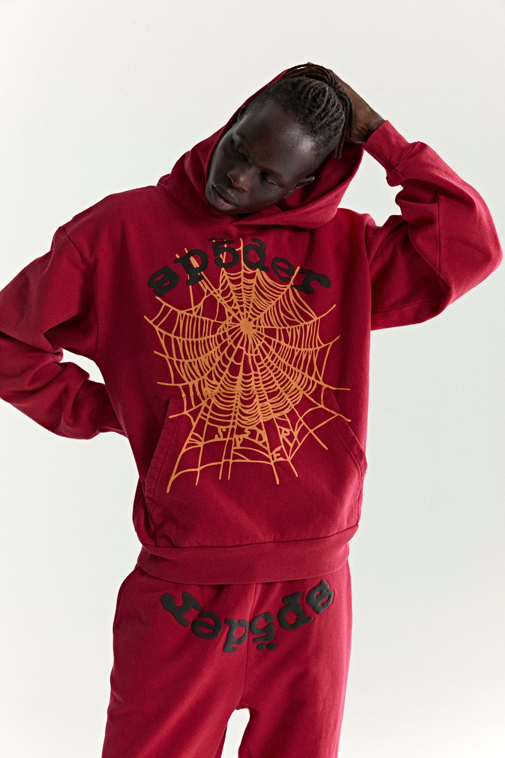 Sp5der Og Web V2 Hoodie - Red