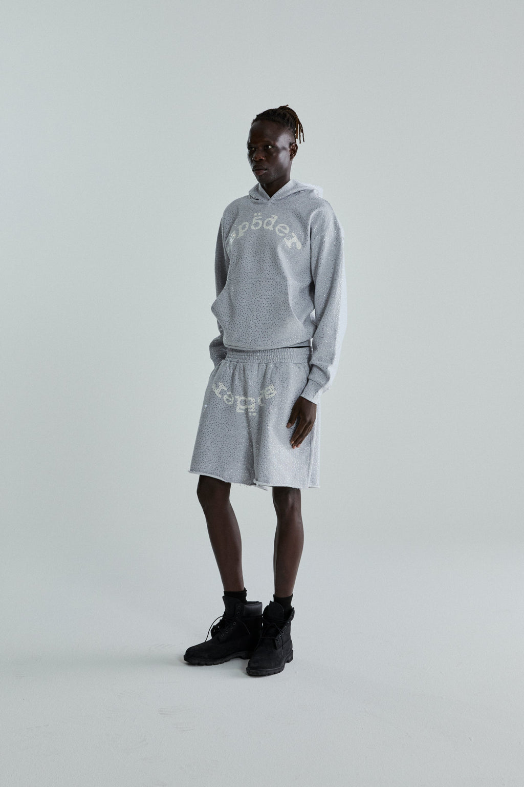 Sp5der Vvs Hoodie - Heather Grey