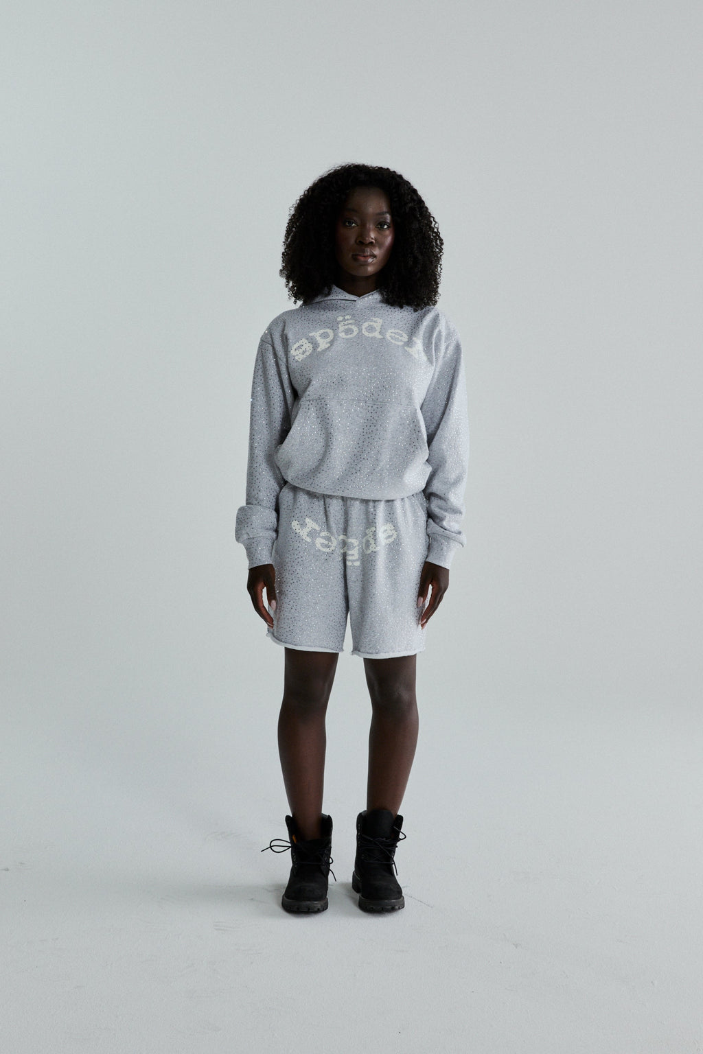 Sp5der Vvs Hoodie - Heather Grey