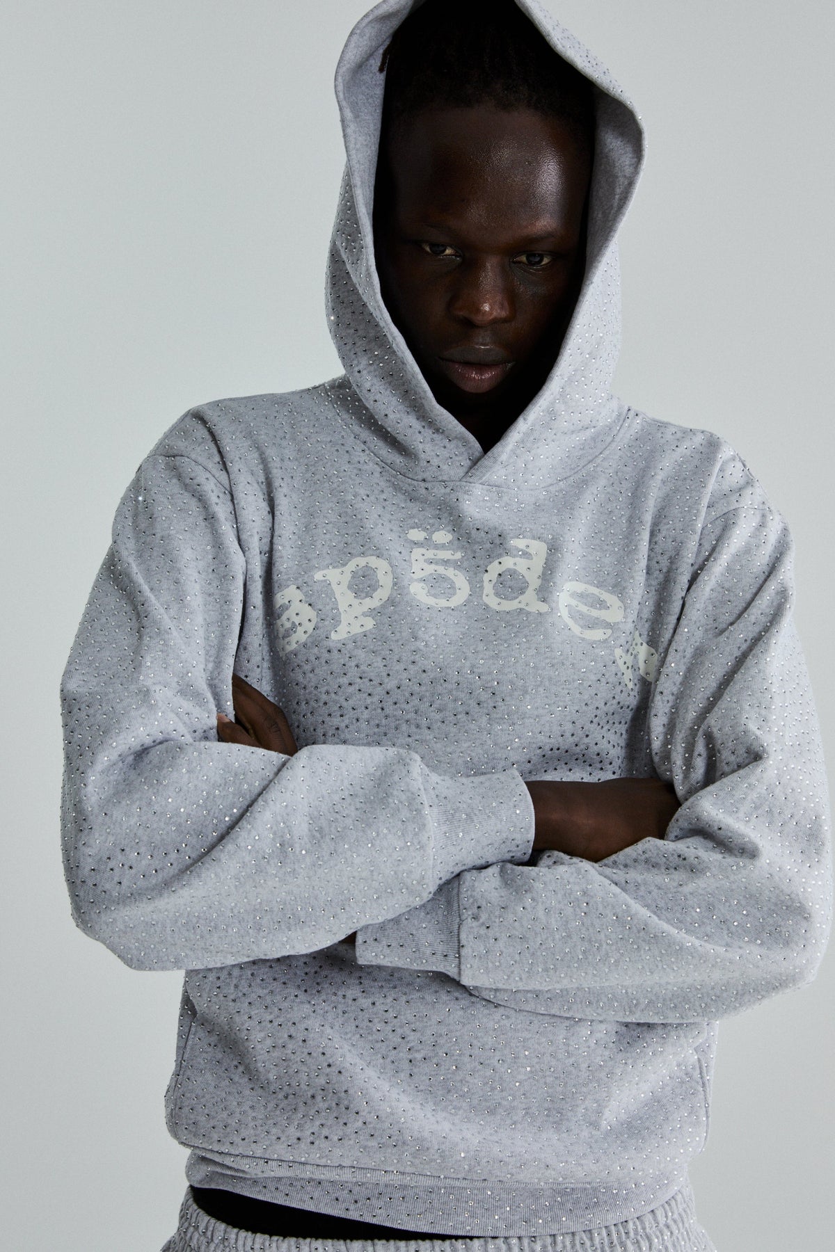 Sp5der Vvs Hoodie - Heather Grey