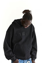 Sp5der Wait Stone Hoodie - Black
