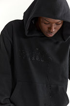 Sp5der Wait Stone Hoodie - Black