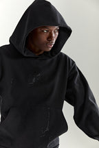 Sp5der Wait Stone Hoodie - Black
