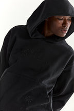 Sp5der Wait Stone Hoodie - Black