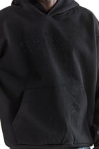 Sp5der Wait Stone Hoodie - Black
