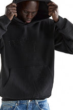Sp5der Wait Stone Hoodie - Black
